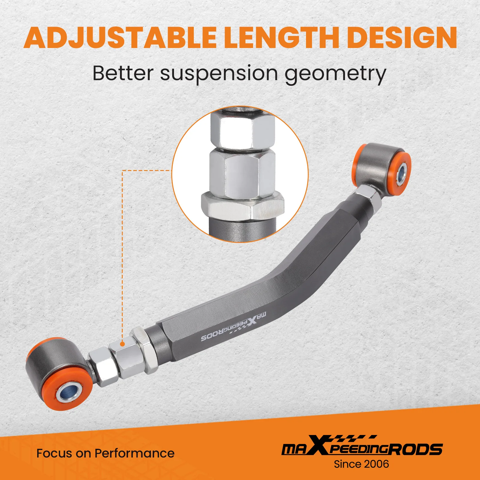 Комплект регулируемых задних рычагов верхнего развала MaXpeedingrods для Dodge Charger 2006-2021