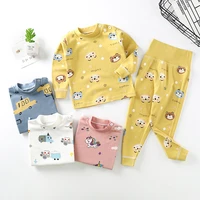 fall girl high waist trousers set kid boy long sleeve cartoon pajamas outfit spring cotton 1 6y young child casual clothing suit