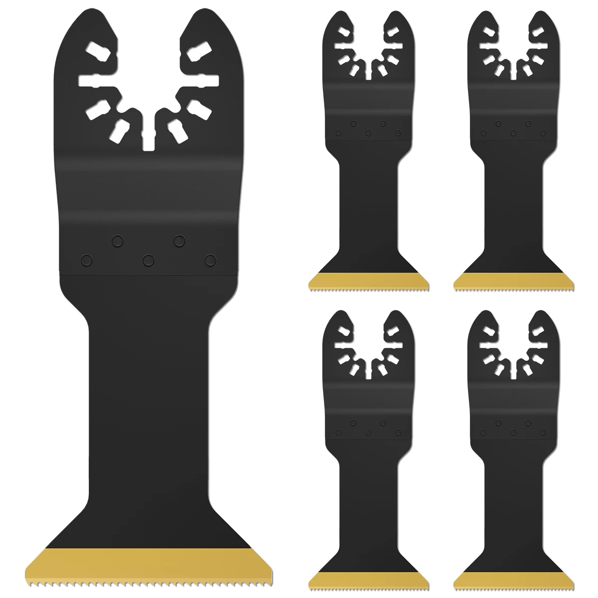 

5Pcs Multitool Blades Titanium Bimetallic High Hardness Oscillating Saw Blades Quick Release Blades Multifunctional Swing Blades