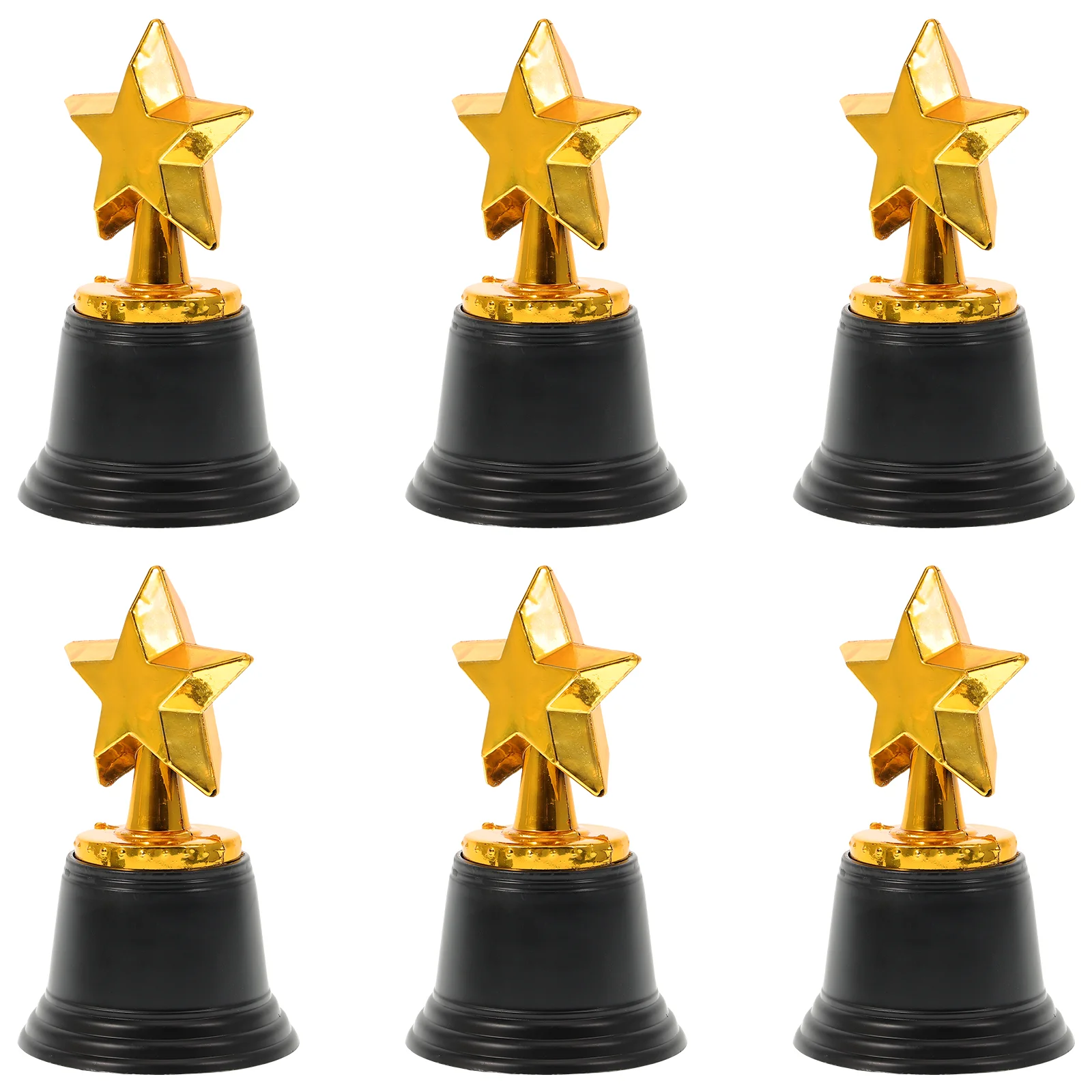 

Toyvian Kids Toys Star Trophy Awards Pack 6 Bulk 4.8 Inch Gold Award Trophies Kids Party Favors Props Rewards Winning