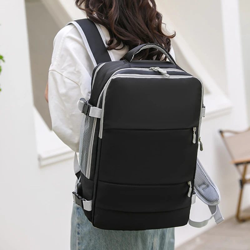 

Pink Women Travel Backpack Water Repellent Anti-Theft Stylish Casual Daypack Bag with Luggage Strap & USB Charging Port Backpack