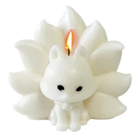 3d cute fox silicone candle mold crystal epoxy gypsum cement nine tailed fox mould diy animal shape chocolate ice cube soap mold
