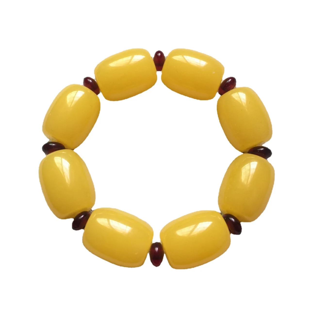 

Натуральный Балтийский янтарный браслет для мужчин и женщин, желтые лечебные браслеты из пчелиного воска, настоящие эластичные бусины