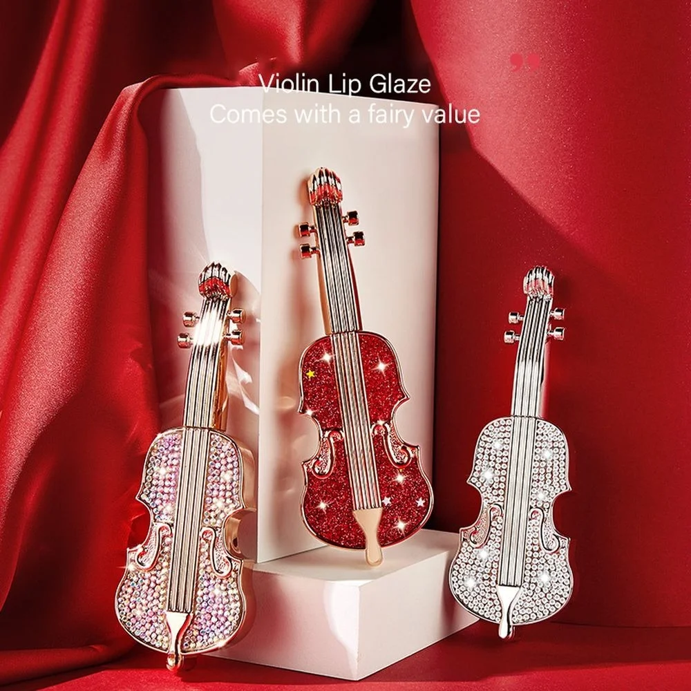 

INS Hot Selling Violin Glaze Velvet Glossy Gloss Stick Long Lasting Non-stick Cup Balm Sexy Red Women Makeup