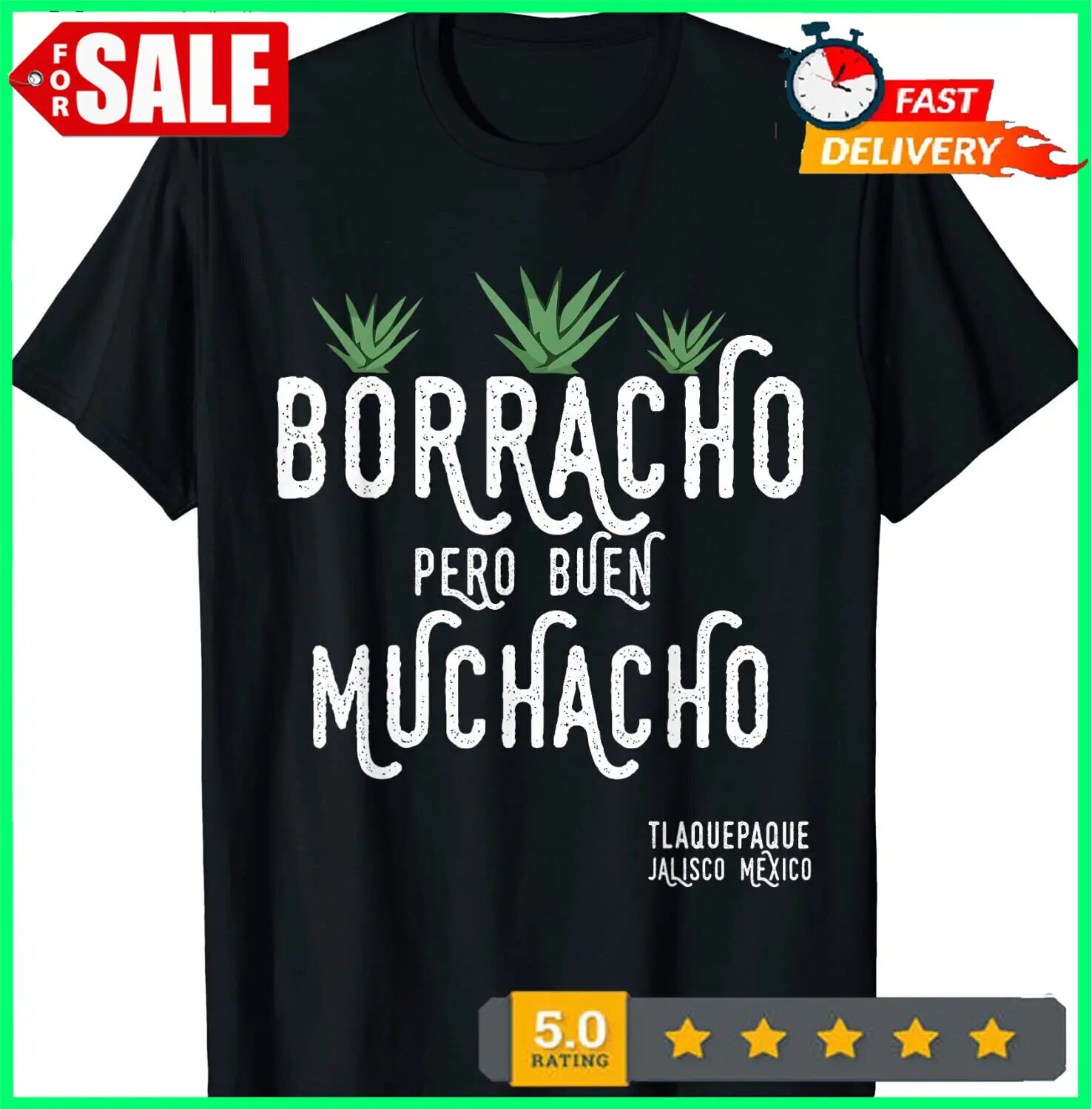 Футболка унисекс Borracho mA Buen Muchacho, мексиканская надпись, все размеры