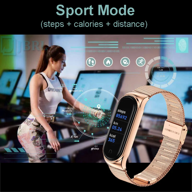 Женские умные часы женские электронные для Android IOS фитнес-трекер из нержавеющей