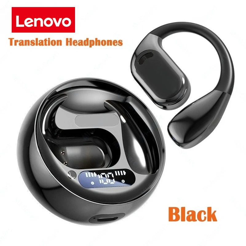 Фото Lenovo OWS Новые наушники-перевода с искусственным интеллектом, без вкладышей, Bluetooth ENC наушники с 144 видами языков, синхронный перевод №1