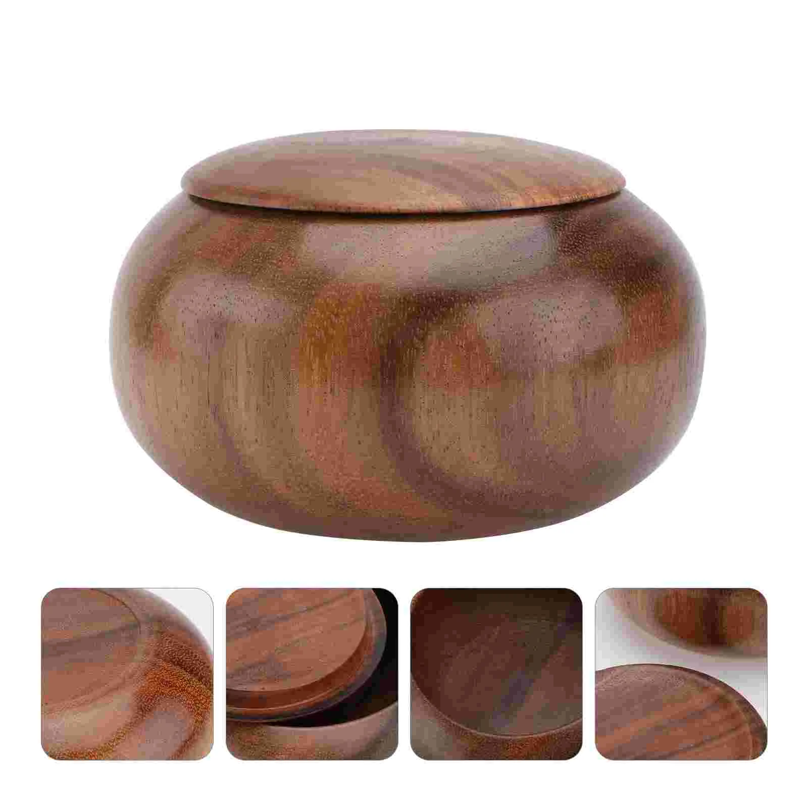 

1pc Wooden Go Chess Pieces Storage Pot Wooden Go Chess Storage Container