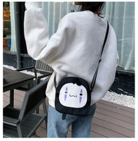 japanese cartoon spirited away no face man messenger bag canvas bags for kids adults lovely casual shoulder bags unisex