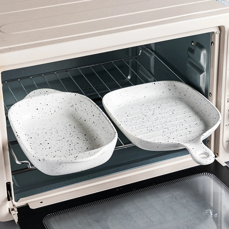 

Креативная посуда, матовая круглая миска с чернилами, керамическая обеденная тарелка, ручная тарелка для выпечки, миска для завтрака, Салат...