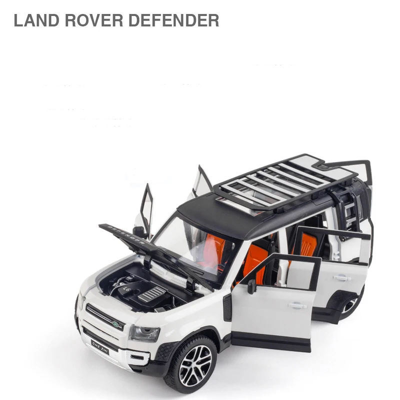 Новинка 1:24 Land Rover Defender SUV игрушечный автомобиль из сплава литой и модель