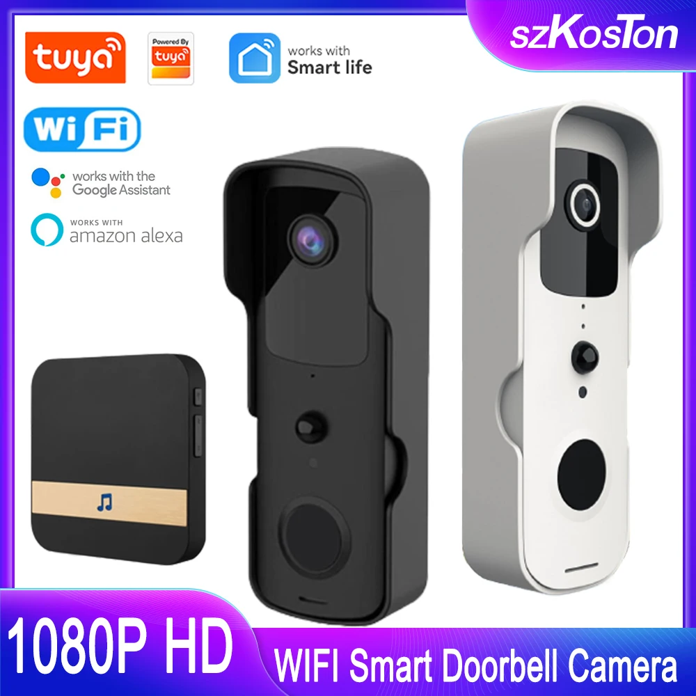 

Звонок дверной беспроводной уличный с поддержкой Wi-Fi и камерой 1080P