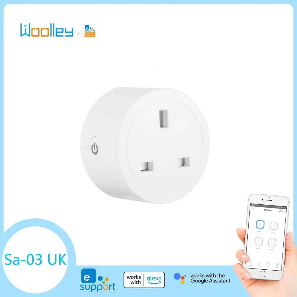

UK Smart Plug Power Socket Switch ZigBee WIFI Wireless APP Remote Control Goole