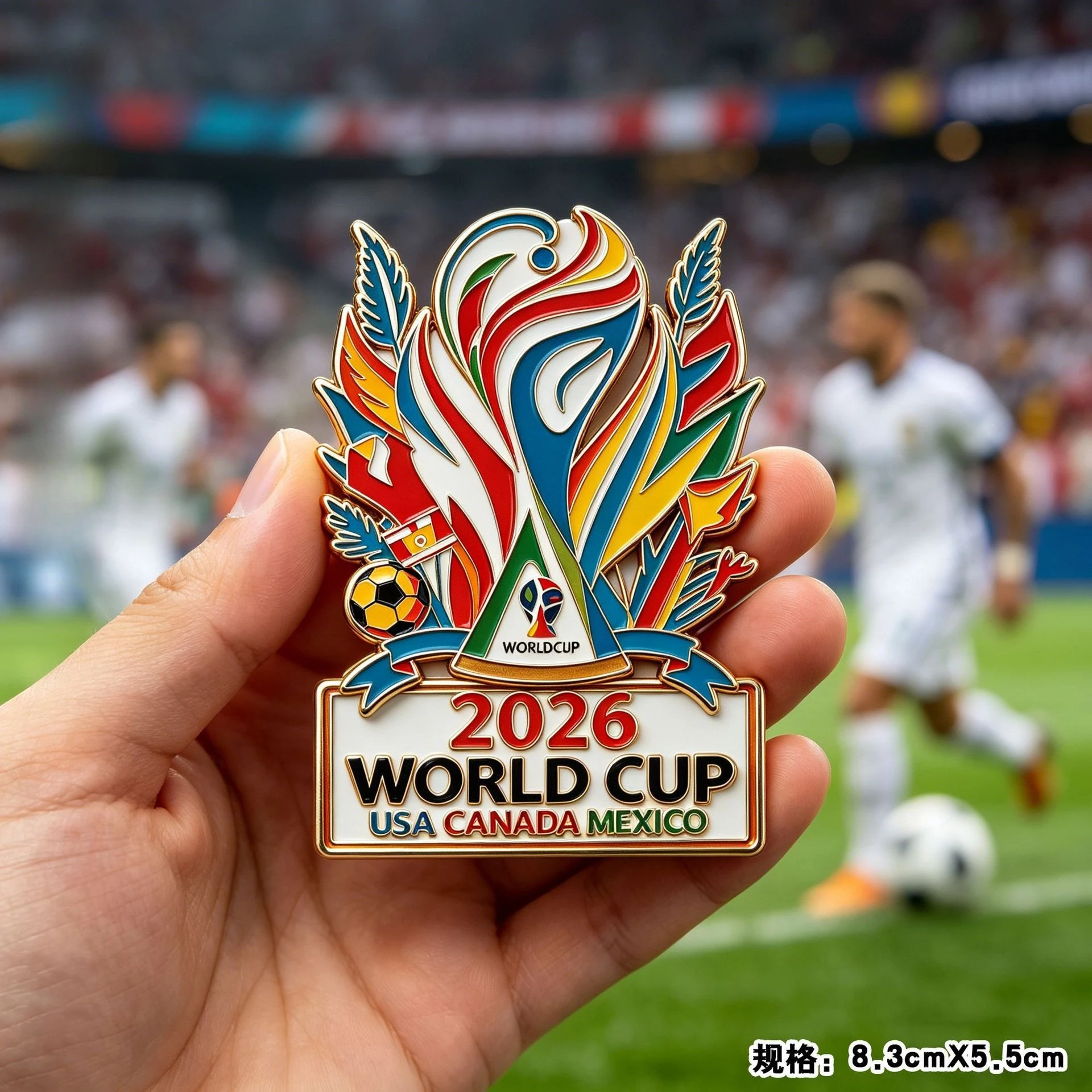 Фото Металлический магнит на холодильник FIFA 2026: сувенир для футбольных фанатов, магнитная наклейка на холодильник, декор для дома, коллекционный подарок (Мексика, США, Канада) №3