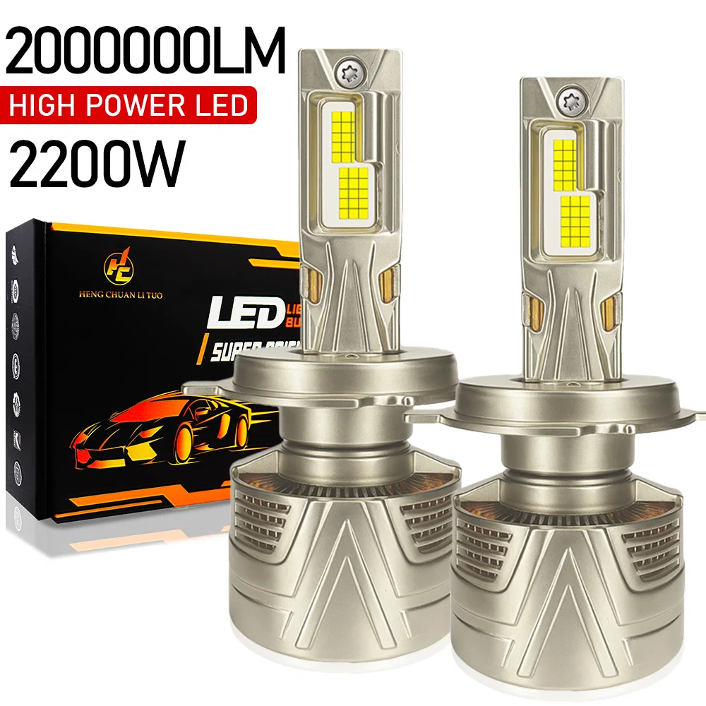 

H7 H4 H1 Высокомощные светодиодные фары CANBUS Лампа 2000000LM Супер яркая H11 H9 HB3 9005 HB4 9006 Автомобильная светодиодная лампа