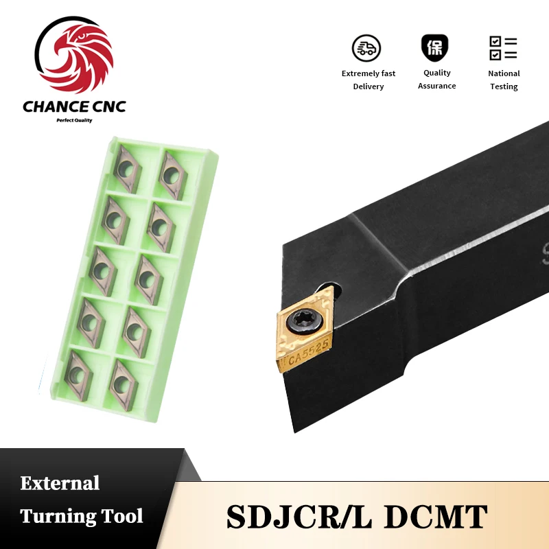 

SDJCR1212H07 SDJCR1616H07 SDJCR2020K07 External Turning Tool Holder DCMT07 Carbide Inserts Lathe Bar Cutting Tools Set