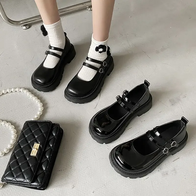 Женская обувь с широкой стопой Ins41 маленькие кожаные туфли в британском стиле