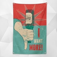 i want more vintage beer festival banner wall hanging bar wine cellar cafe parties decoration beerfest poster tapestry painting