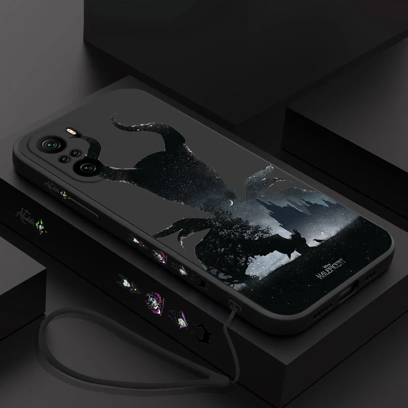 Disney Maleficent для Xiaomi Redmi Note 13 12 12Pro 11 11S 11T 10S 10 Pro Plus 5G чехол телефона с жидкой левой
