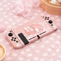 cute steamed bread rabbit soft tpu skin protective case for nintendo switch ns console joycons controller housing shell cover