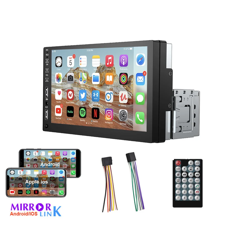 

Автомагнитола Xdcradio 1 Din, мультимедийный MP5-плеер с сенсорным экраном 7 дюймов, стерео, Bluetooth, 2USB, FM-камерой, SWC