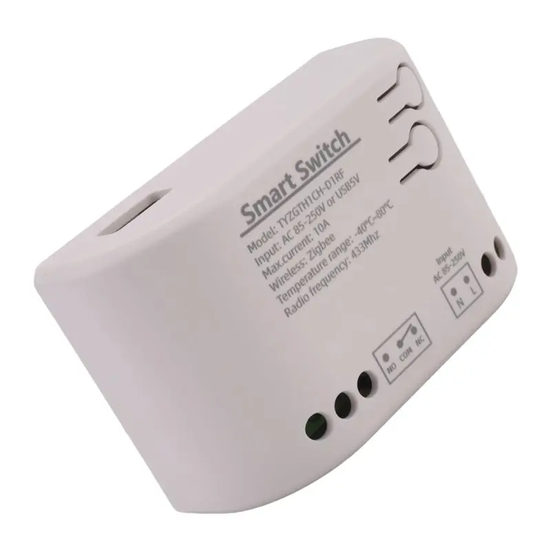 Фото Умный переключатель Zigbee ABFA Tuya с датчиком температуры, пассивное сухое контактное реле Zigbee, работает с домашним помощником №2