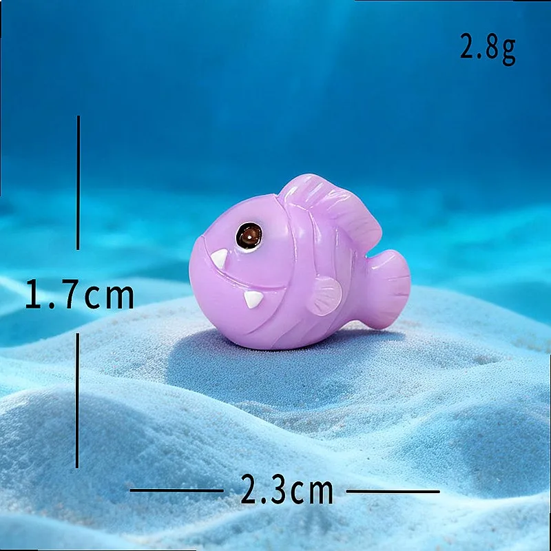 100 шт. 3D светящиеся фигурки морских животных (черепахи, крабы, рыбы) для миниатюрного сада, декора кукольного домика (art.: 3920da602fe8b) - 3920da602fe8b