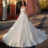 white wedding dresses for women 2022 bride luxury vintage lace up appliques sleeveless ball gowns elegant vestidos de novia