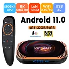 ТВ-приставка Transpeed Amlogic S905X4 8K Android 11.0 32G 64G 128G 3D Голосовое управление 3D двойной Wifi Youtube медиаплеер телеприставка