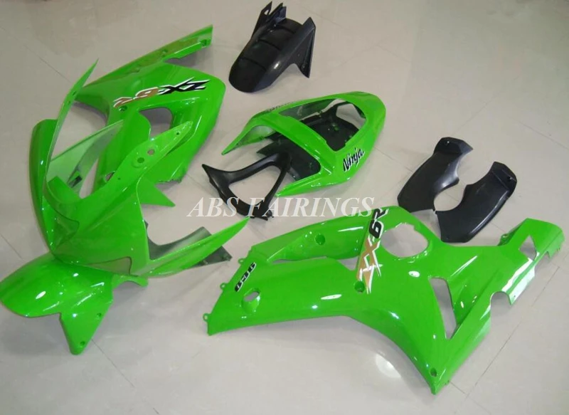

4Gifts New ABS Motorcycle Fairings Kit Fit For Kawasaki Ninja ZX-6R ZX6R 636 2003 2004 03 04 Bodywork Set Custom Glossy Green