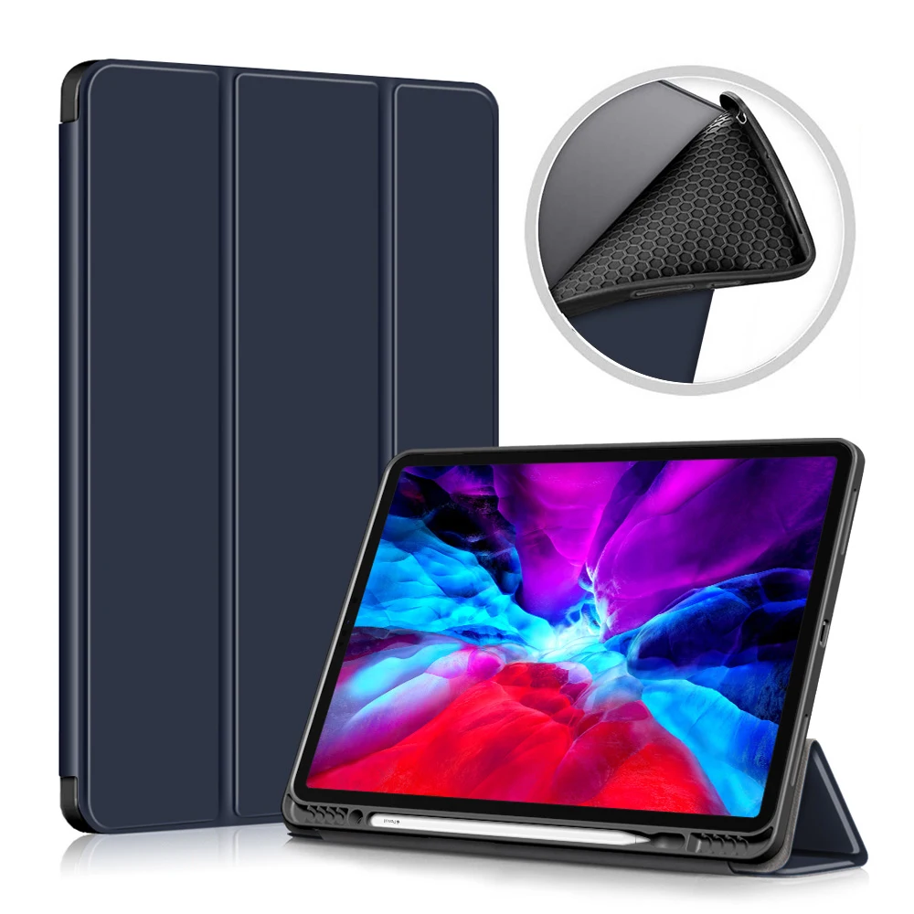 

TPU Tri-fold Case For New iPad Pro 11 2018 2020 2021 Smart Magnetic Tablet Cover For Apple iPad Air4 Wake up From Sleep Funda