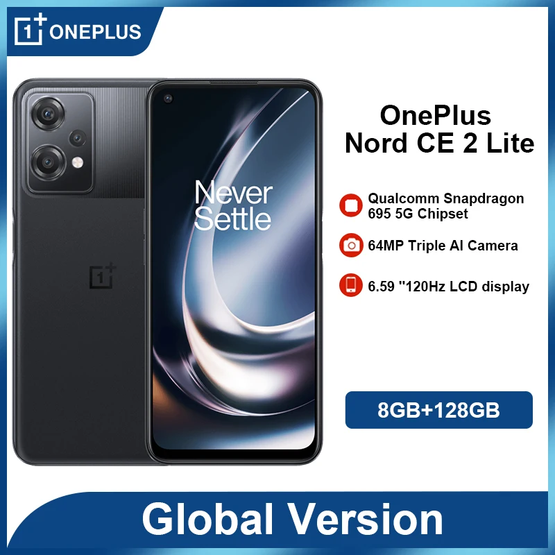 OnePlus Nord CE 2 Lite Mobile Phone Snapdragon 695 5G Smartphone 8GB 128GB 33W Charge 120Hz display Android NFC Cellphone