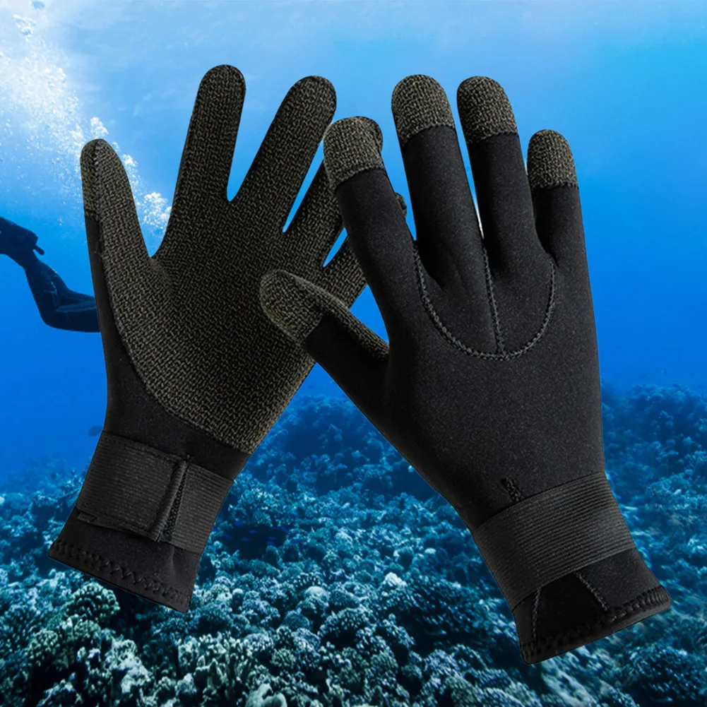 

3MM Neoprene Swimming Gloves Keep Warm Snorkeling Diving Equipment Five Finger Surfing Glove for Water Sports Outdoor Activities