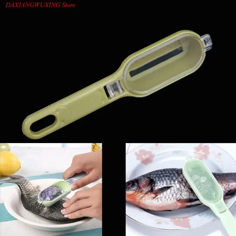 

Fish Scale Remover Scraper Cleaner Kitchen Tool Peeler 1 Pcs Scraping Fish Cleaning Tool Lid Kitchen Accessories