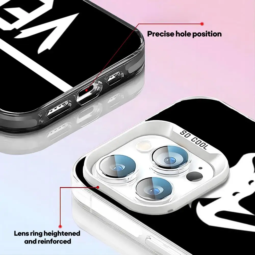 Фото Чехол для телефона lMD Color Silver Shell fashion V-venum для iPhone 18 17 16 15 14 13 12 11 Pro Max Plus №2