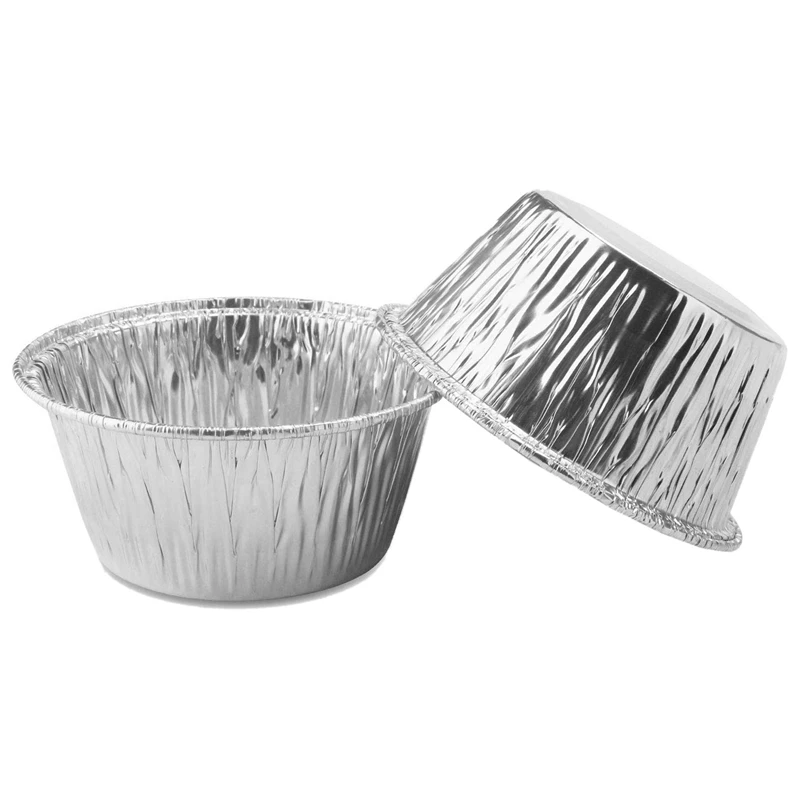 

Hot YO-900 Pcs Aluminum Foil Cupcake Cups Ramekin Muffin Baking Cups, Disposable Muffin Liners, Ramekin Holders Cups