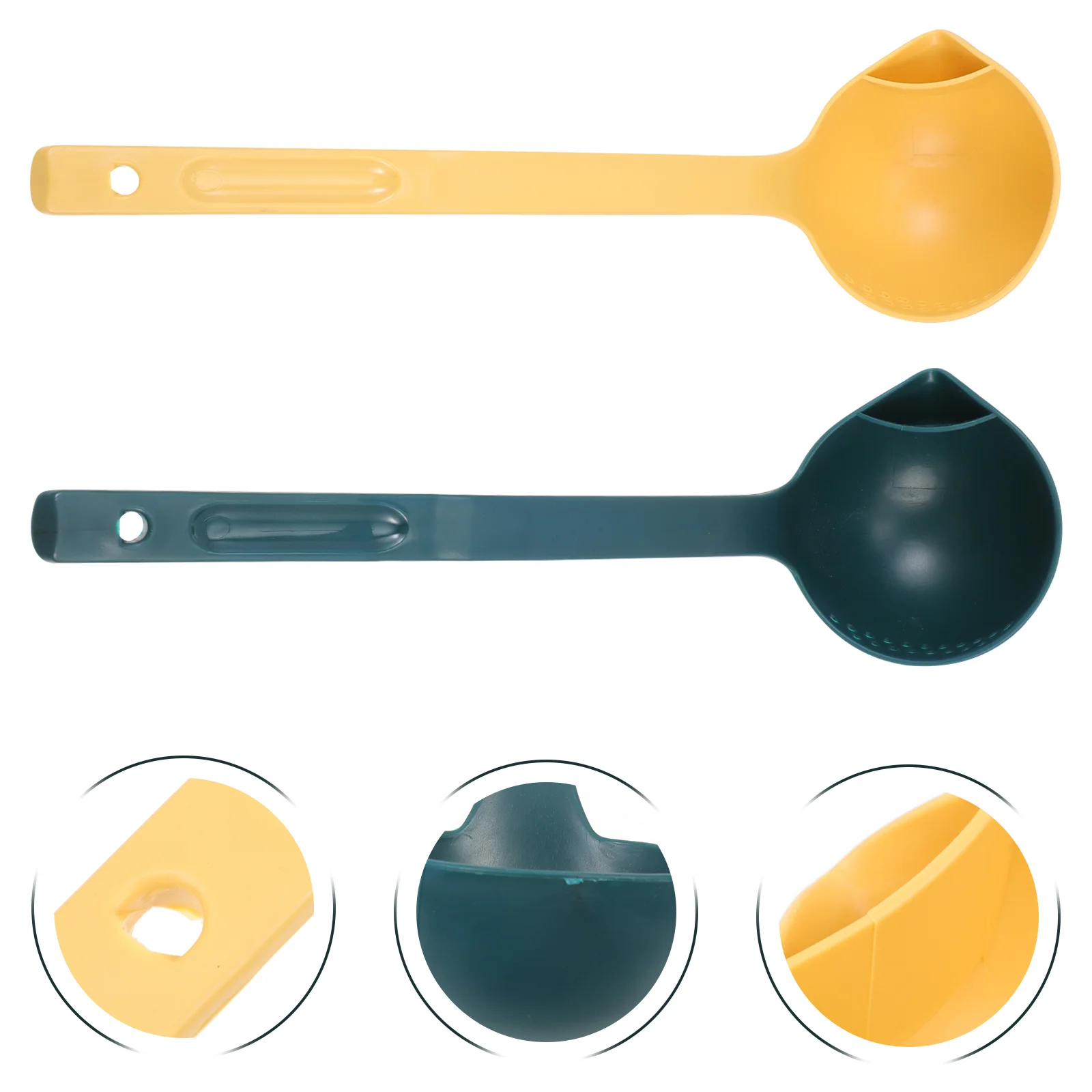 

2 Pcs Convenient Useful Oil Soup Separator Spoons Supplies for Dining Table filtering