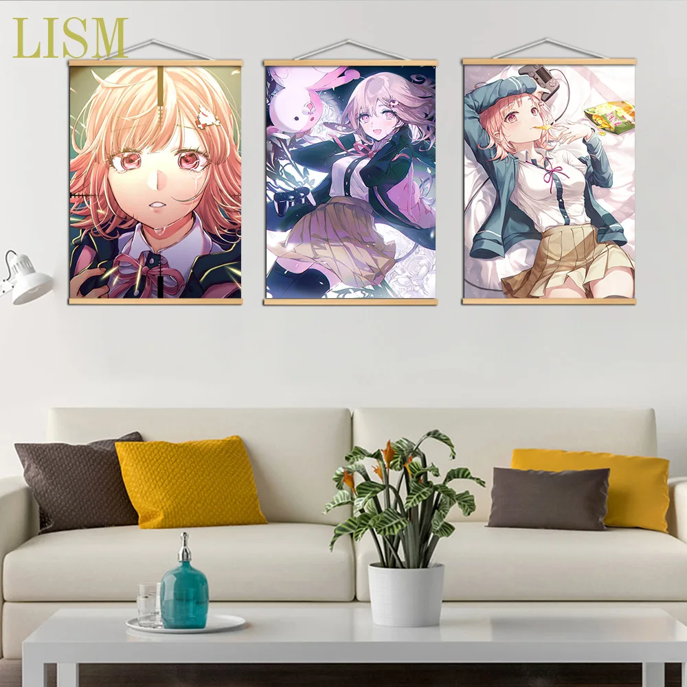 Danganronpa: Trigger Happy Havoc Nanami Chiaki HD Аниме Манга настенный постер из массива дерева