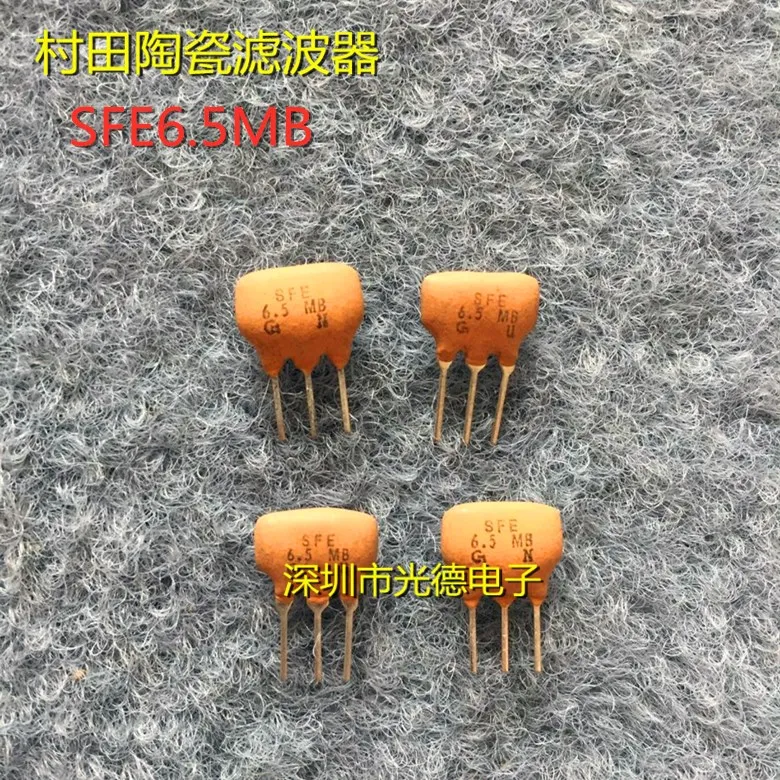 

100PCS/ Original Murata ceramic filter SFE6.5MB 6.5MHZ 6.5M 6.50MHZ straight plug 3 feet matte surface