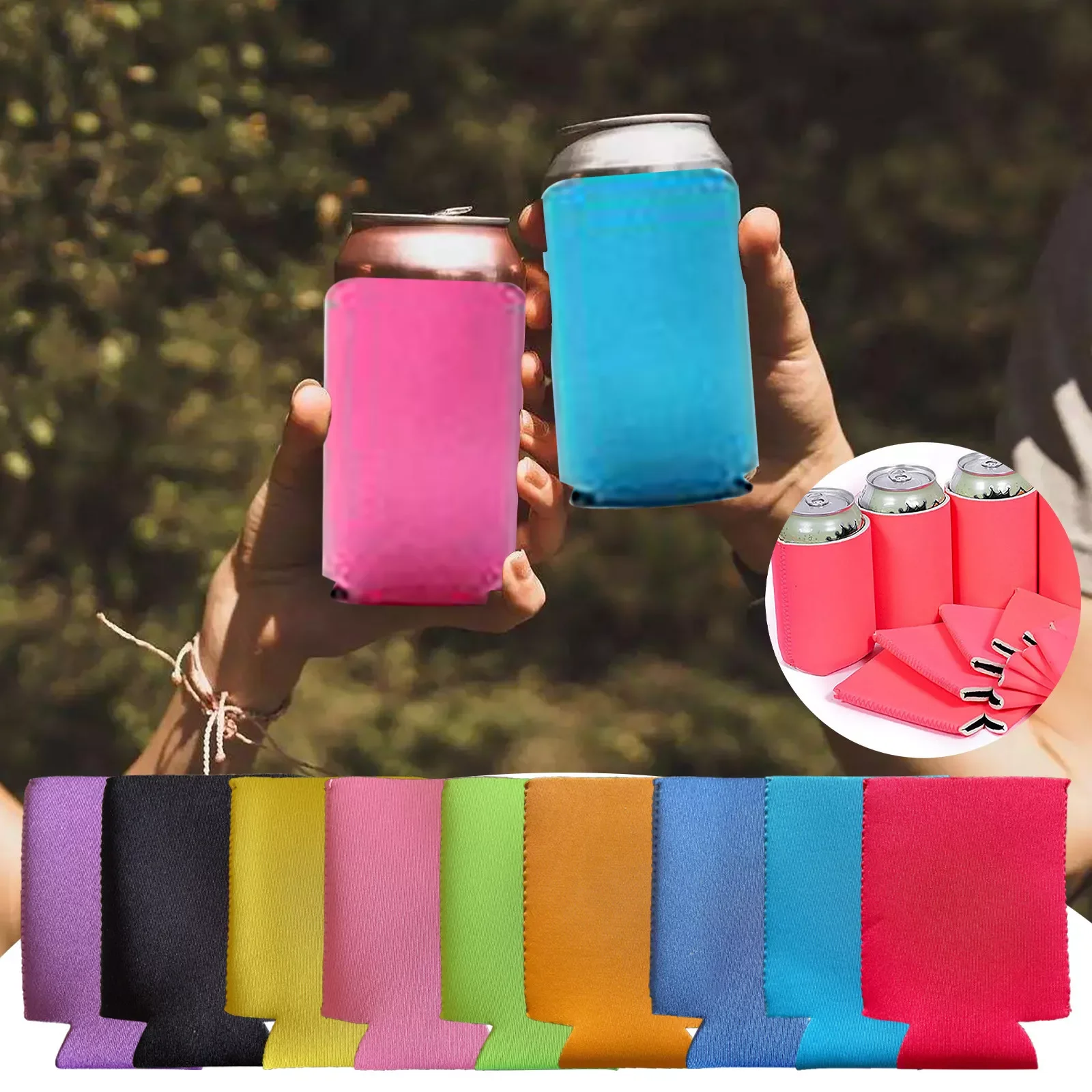 

Party Drink Blank Beer Can Coolers Soda Coolies Sleeves Cup Sets Thermo Coolers Blank Drink Coolers Kitchen Supplies New