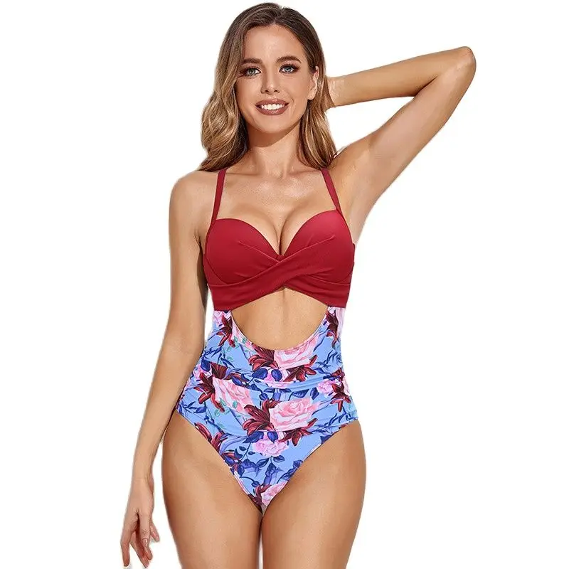

Sexy Women's Bikini Swimsuit 2022 New Black Lace Up Ribbed Swimwear High Waist Bikinis Set Summer Beach Swimsuit For Female XL