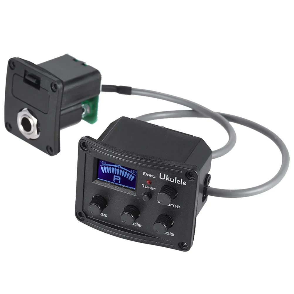 

Звукосниматель для укулеле Piezo Eq Preamp эквалайзер Band 3 тюнер датчик гитары lcwet Pre Screen резонатор мост Banjo Sound