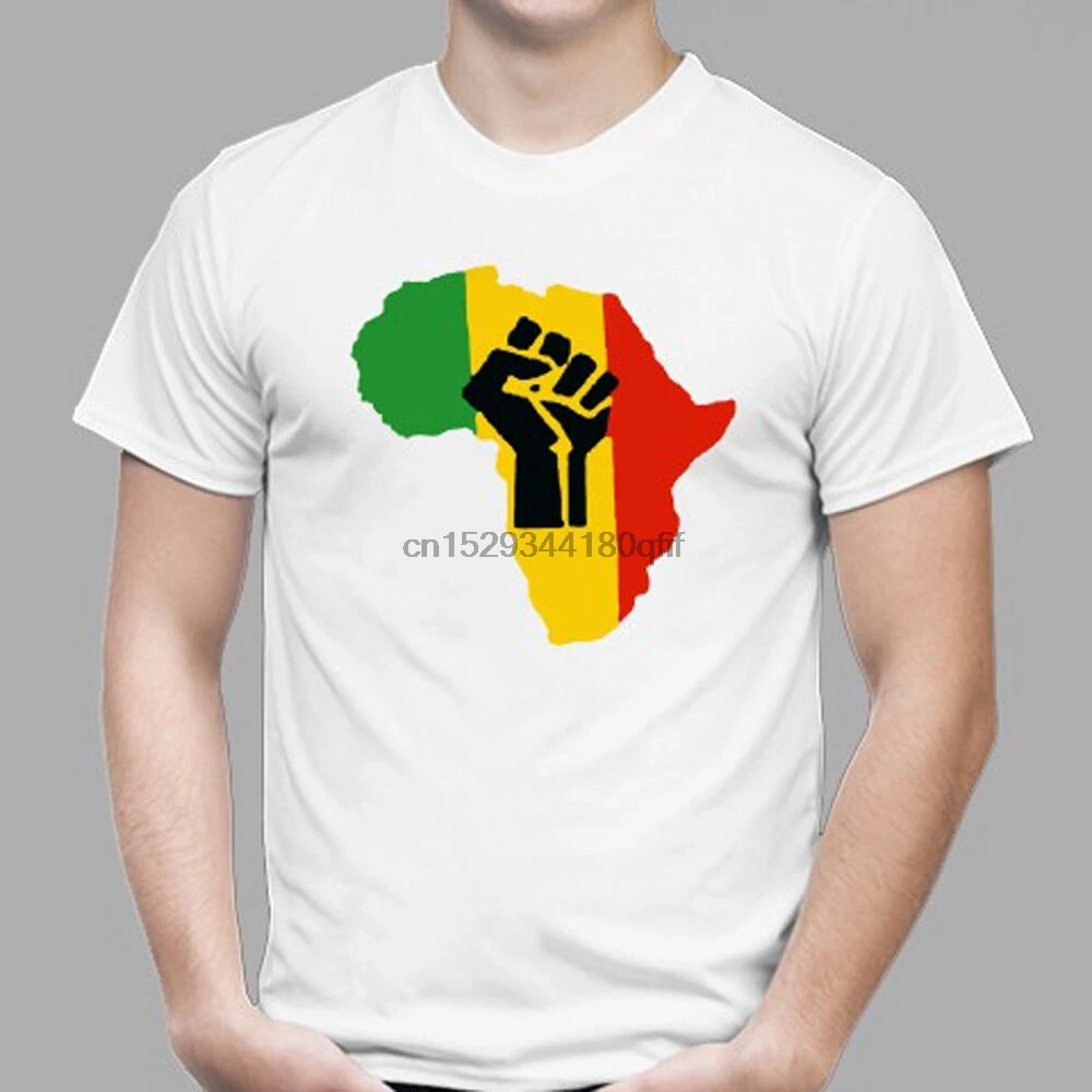 Новая белая мужская футболка с музыкальным логотипом Africa Power Rasta Reggae размеры от S