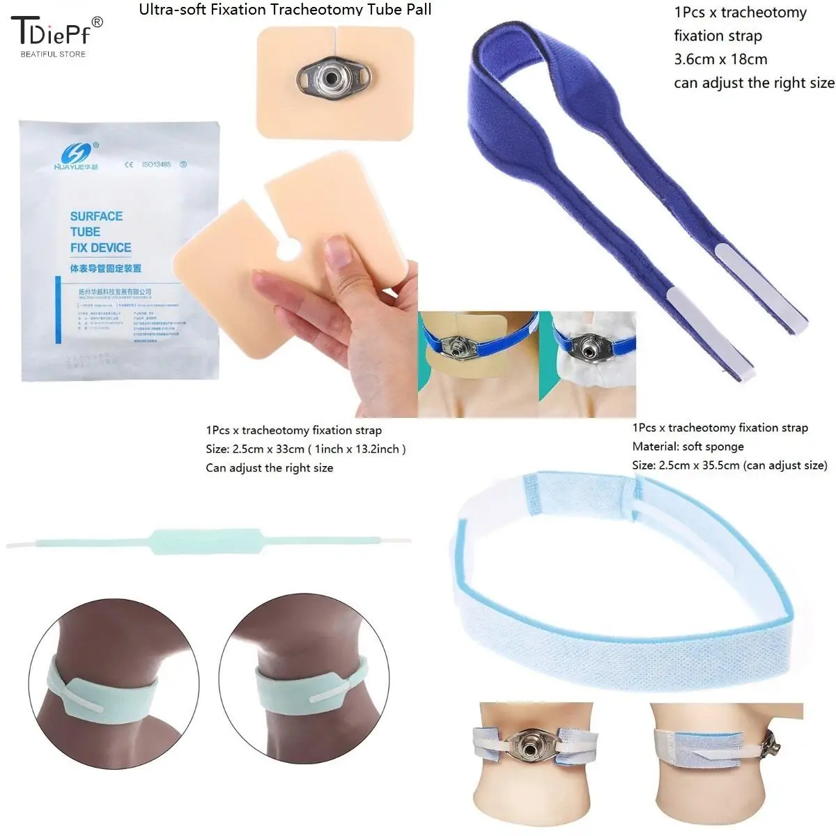 

Ультрамягкая трубка для трахеотомии, медицинская Удобная трубка для трахеальной фиксации, Ультрамягкая трубка для трахеотомии, прокладка, ...