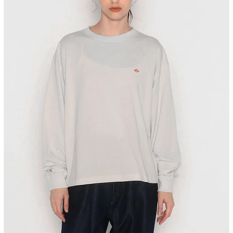 Футболка унисекс с длинным рукавом круглым вырезом и вышивкой