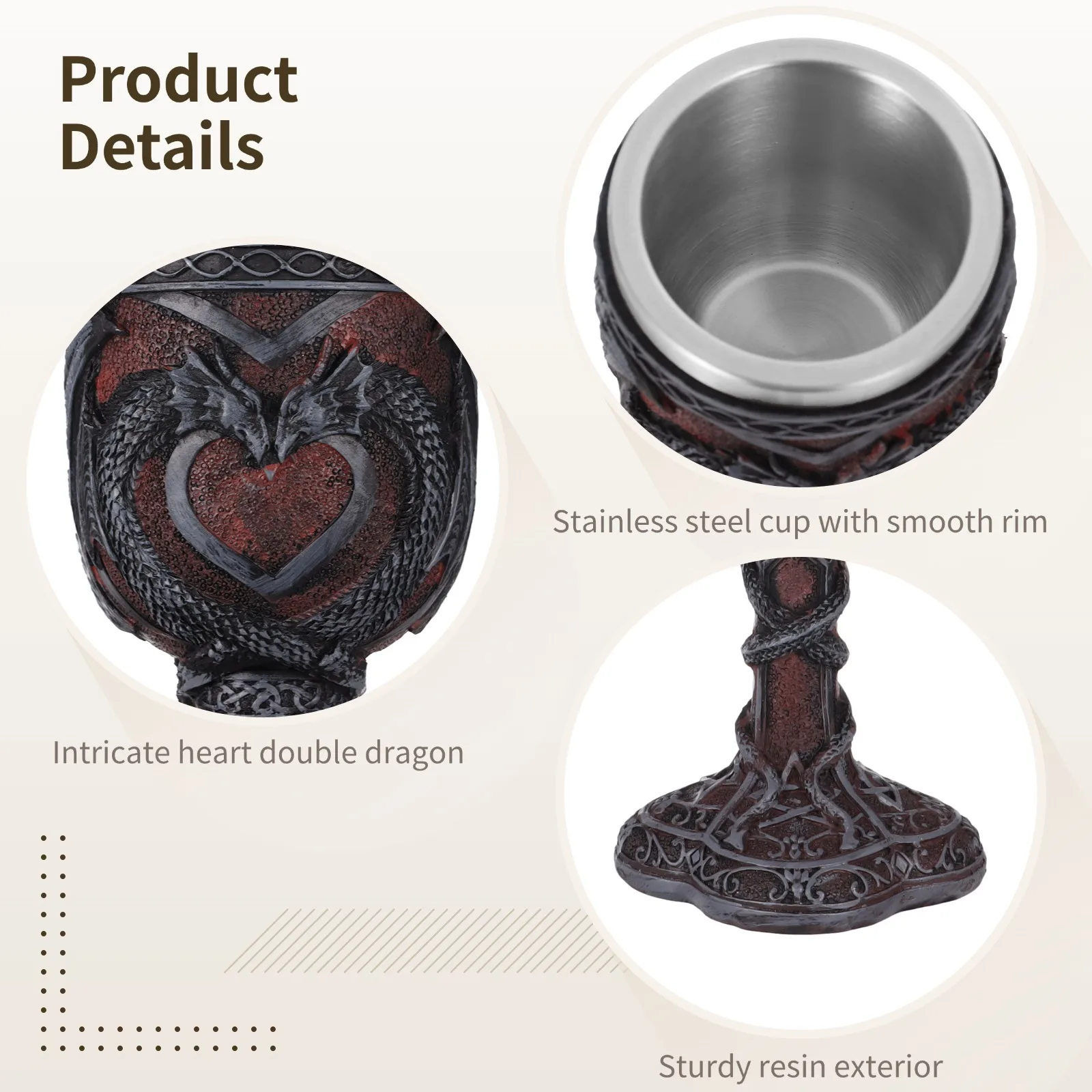 2 шт. средневековые бокалы для вина двойные чашки дракона 7 унций готические питья