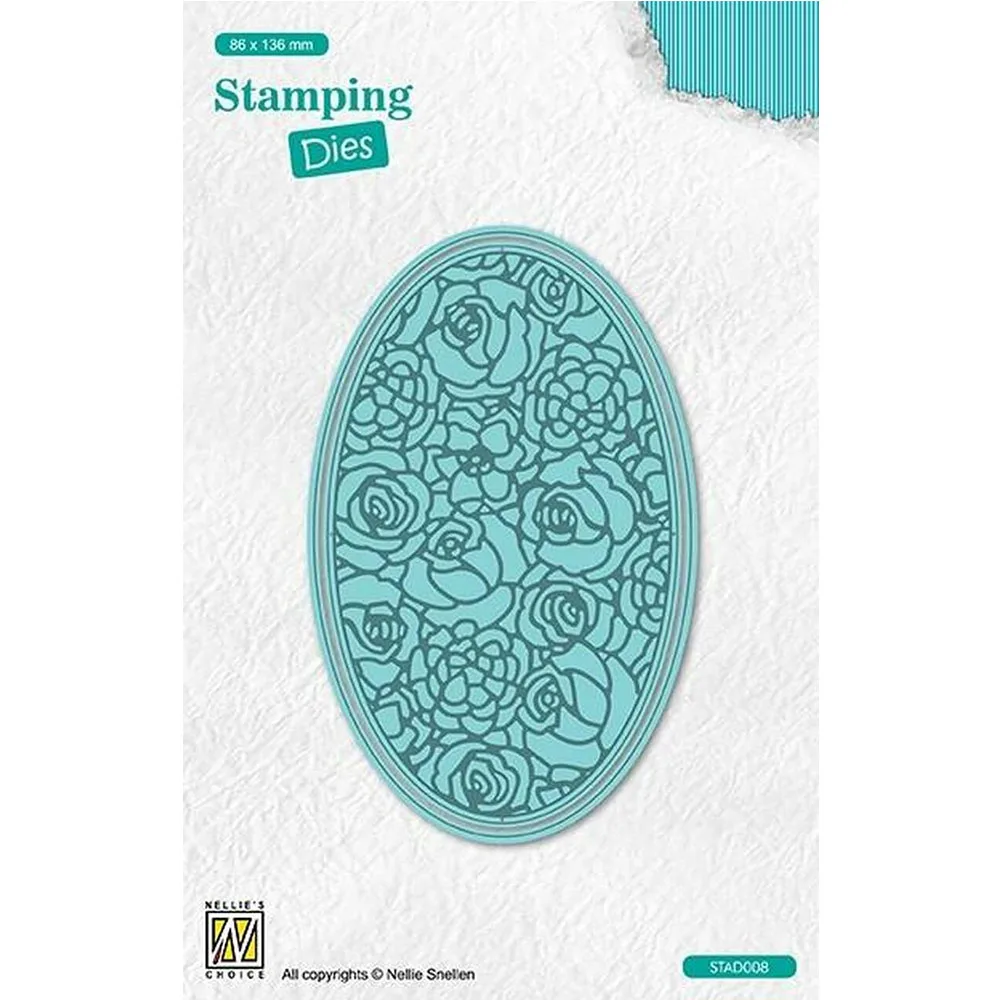 

2022 Spring New Blooming Flower Roses Oval Shaped Cutting Dies Diy Craft Paper Scrapbooking Greeting Card Diary Decoration Molds