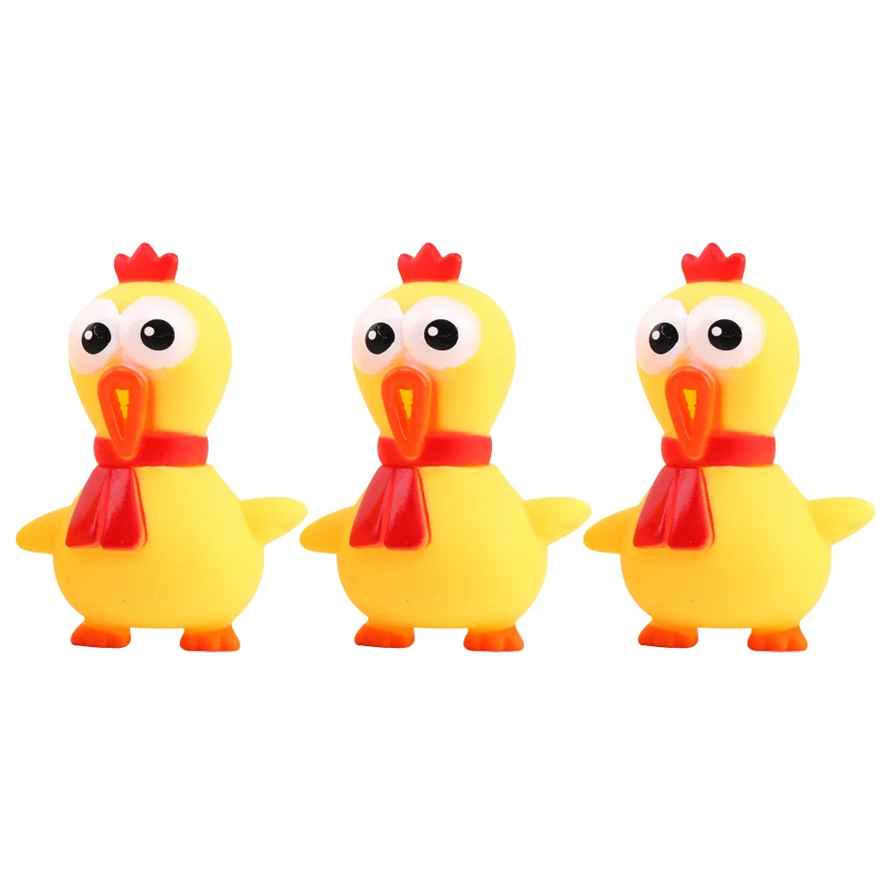 

3 Pcs Chicken Shape Stress Relief Toys Squeezing Chicken Toys Funny Prank Toys