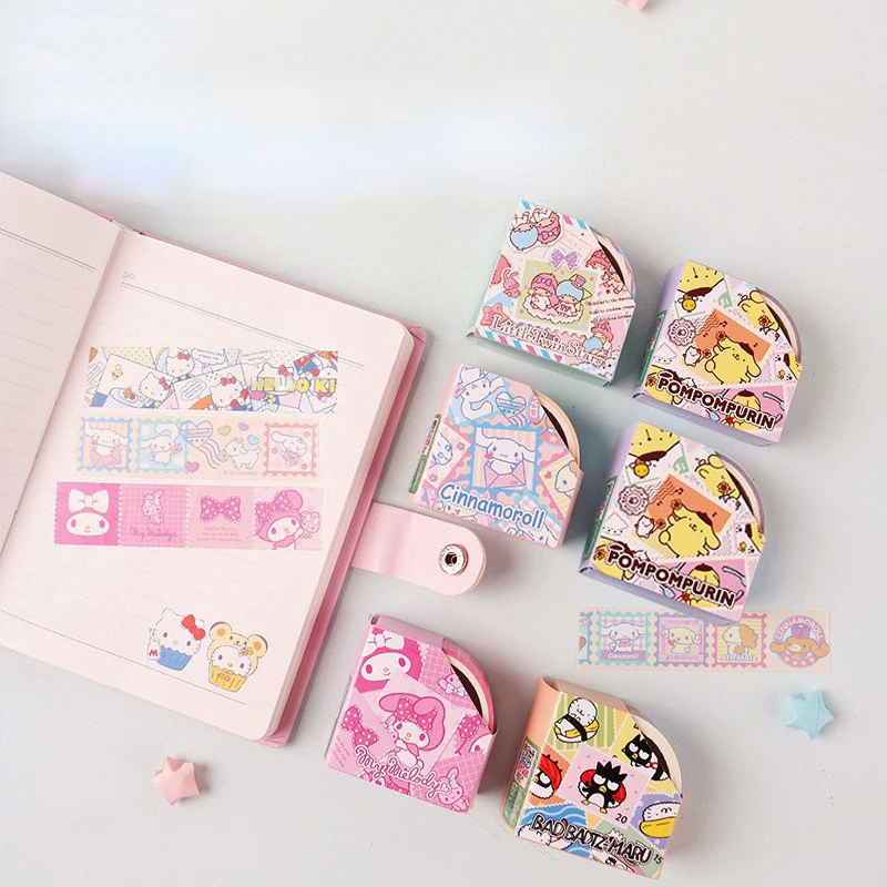

Cute Cartoon Sanrio Stamp Sticker Kids Classic Toy Anime Kawaii Waterproof Creative Sticker Kuromi My Melody