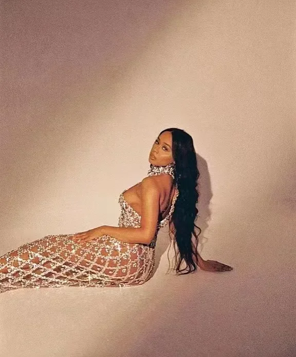 Блестящие серебряные блестки и кристаллы сетка без рукавов праздничное вечернее